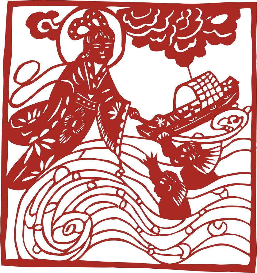中国风中式传统喜庆民俗人物动物窗花剪纸插画边框AI矢量PNG素材【1886】